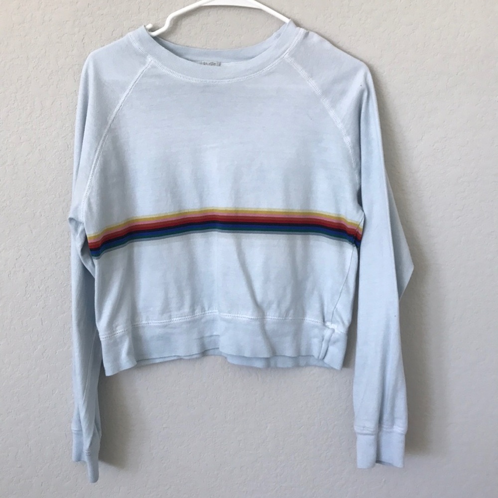 Brandy Melville rainbow stripes long sleeve
